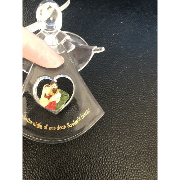 Christhomas Corp Angel Holy Family Acrylic Christmas Ornament NWT (scratch) VTG - Picture 3 of 7